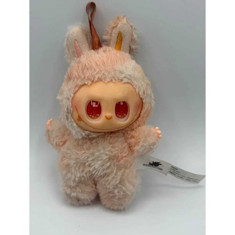 Pop Mart Labubu The Monsters Plush 7in Peach Excellent Vinyl Face Art Toy